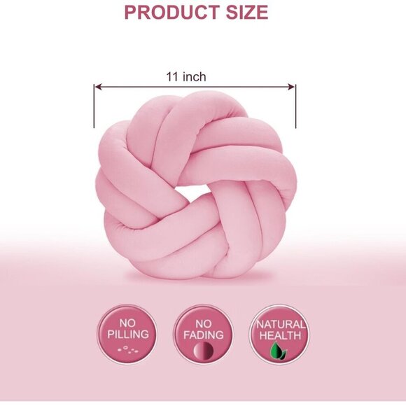 11 Inch Round Pillow Cushion Decorative for Bed Decorative Throw for Couch - Picture 2 of 6